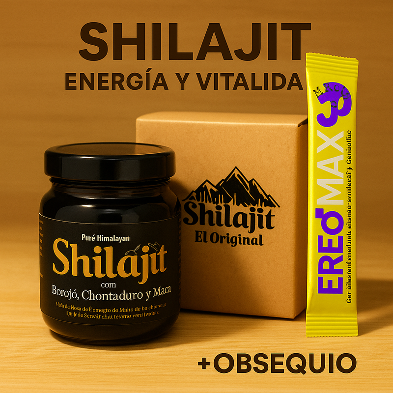 Shilajit Power – Energía Masculina Máxima + Eremax de Regalo Exclusivo