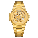 LONGLUX Men automatic mechanical watch luxury watches waterproof skeleton business cheap wholesale stainless steel gift watch