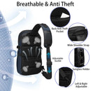 Anti Theft Sling Bag Shoulder Crossbody Backpack Waterproof Chest Bag with USB Charging Port Lightweight Casual Daypack